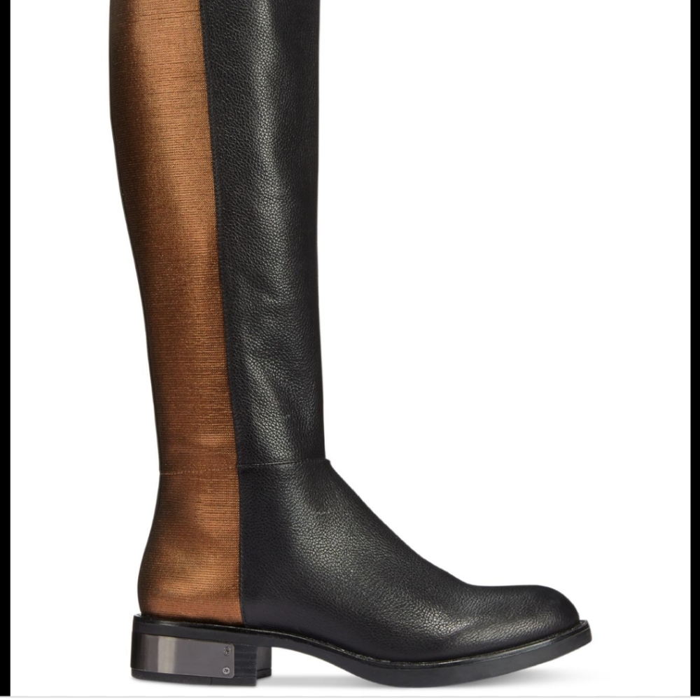 Roxie Boot in black and bronze tall 7